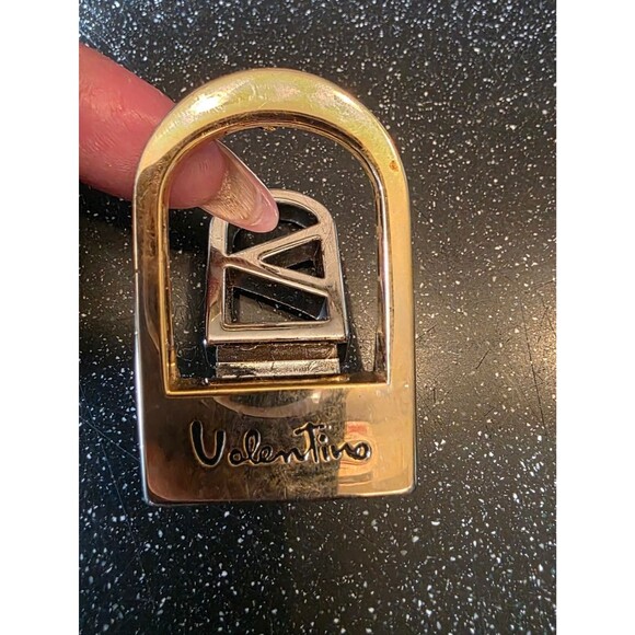 Vintage Valentino Gold & Silver Tone Belt Buckle Small main image 5